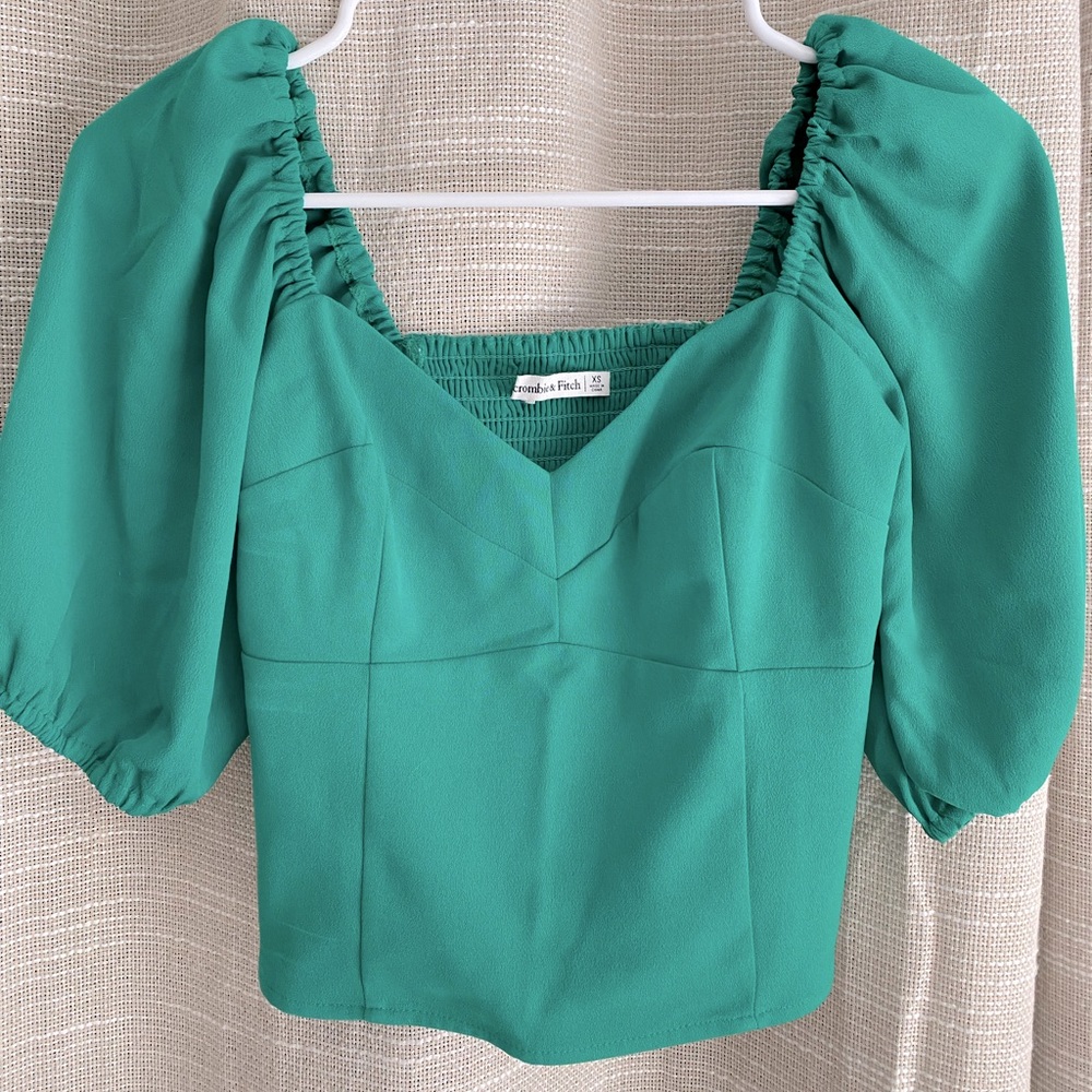 Abercrombie Puff Sleeve Corset Top XS